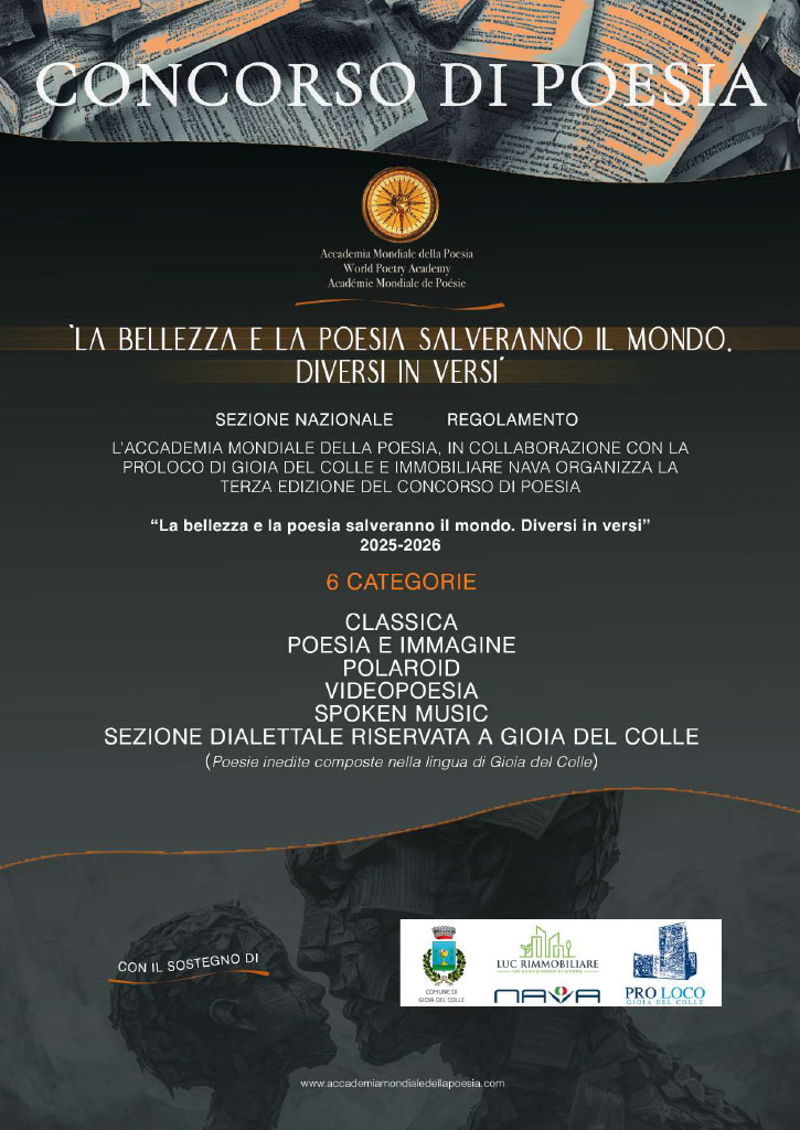 Concorso di Poesia, La Bellezza e la Poesia salveranno il mondo, Diversi in Versi