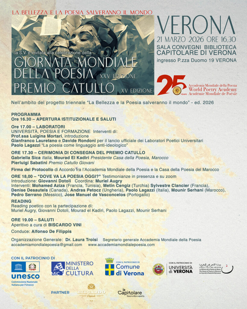 Giornata mondiale della Poesia 2026